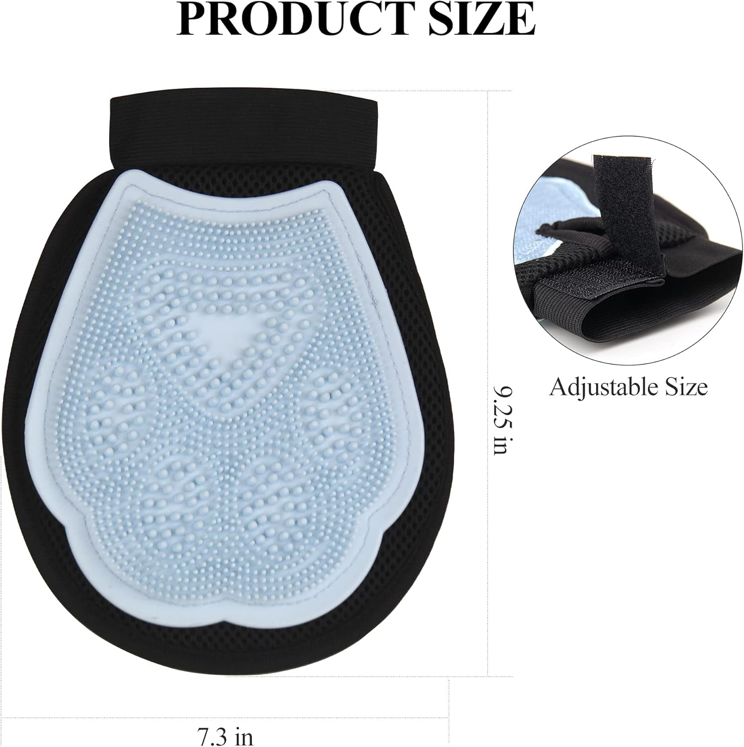 Pet Grooming Gloves, Pet Hair Remover Mitt, Deshedding Brush Glove,Dog&Cat Grooming Kit, Pets Washing Deshedding Massage Gloves (Blue)